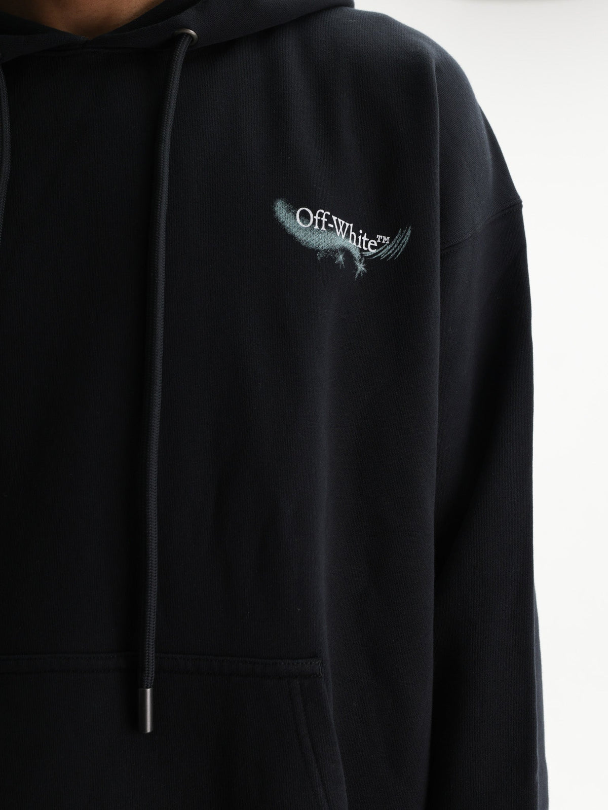 Off - White Hoodie Moon Skate Black