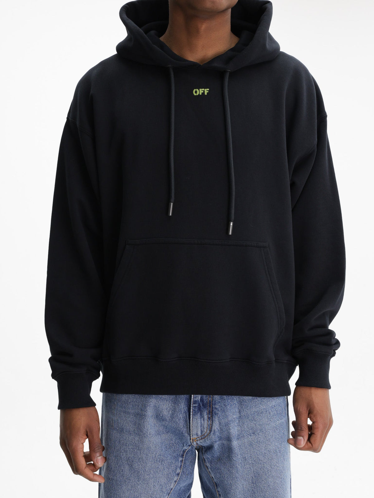 Off - White Hoodie Dark Slime Arrow Black