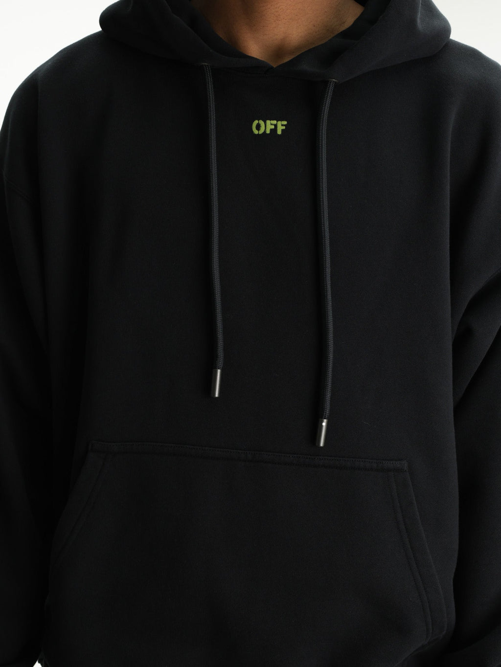 Off - White Hoodie Dark Slime Arrow Black