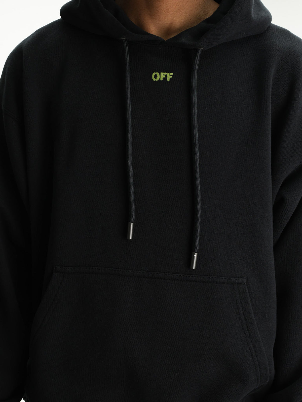 Off - White Hoodie Dark Slime Arrow Black