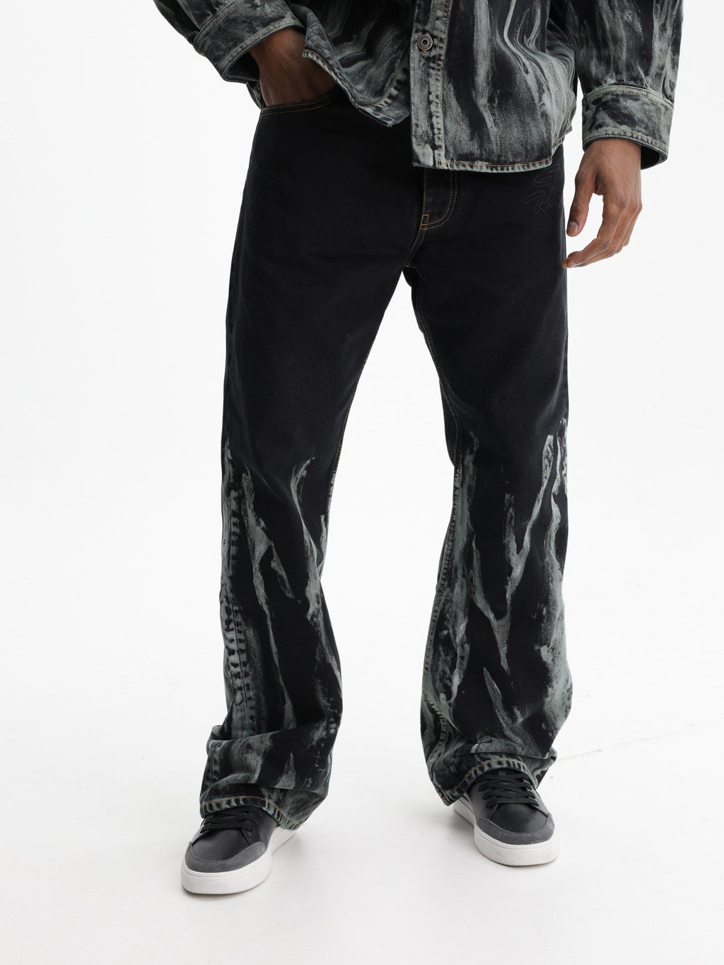 Off - White Jeans Acid Mint Slim Multi Colour