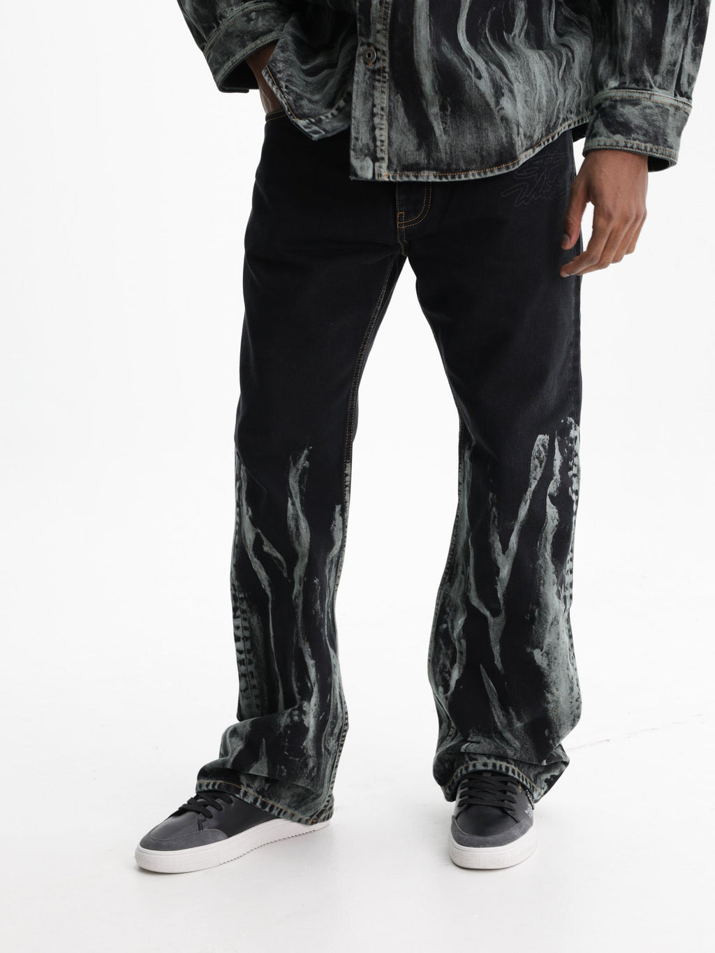 Off - White Jeans Acid Mint Slim Multi Colour