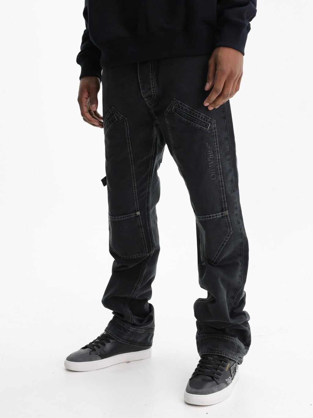 Off - White Jeans Half Arrow Straight Black