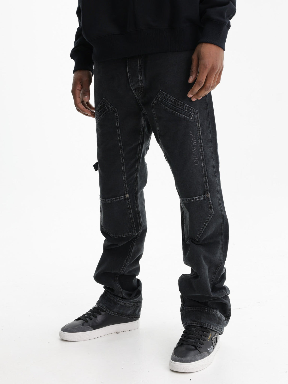 Off - White Jeans Half Arrow Straight Black