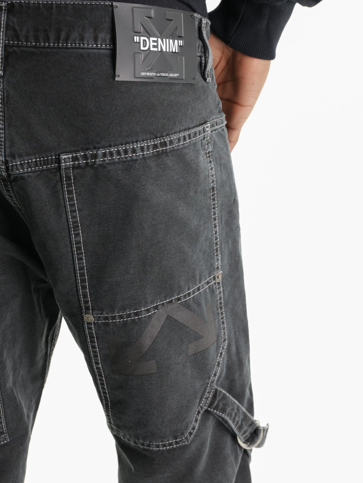 Off - White Jeans Half Arrow Straight Black