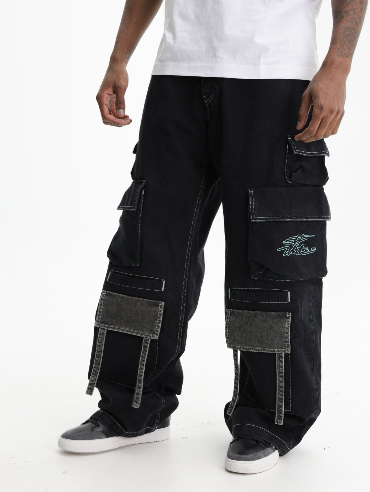 Off - White Jeans Street Multi Cargo Black