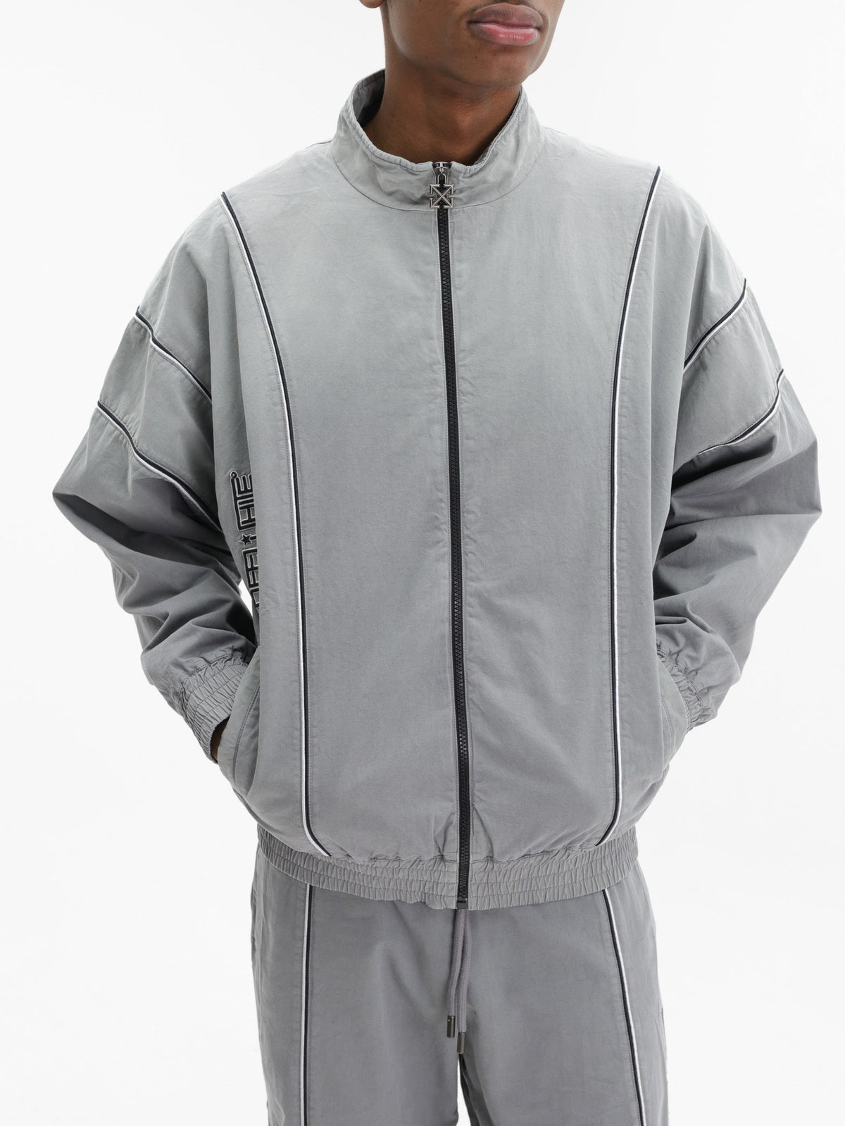 Off - White Jacket Relaxed Dyed Track Grey