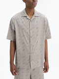 Off - White Shirt Jacquard Bowling Stone
