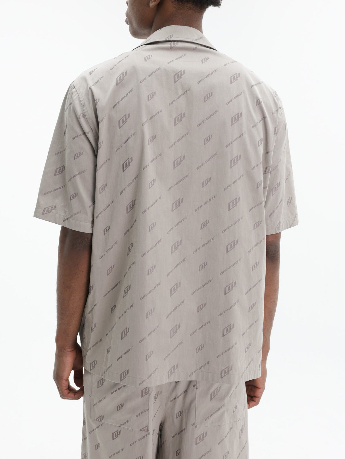 Off - White Shirt Jacquard Bowling Stone