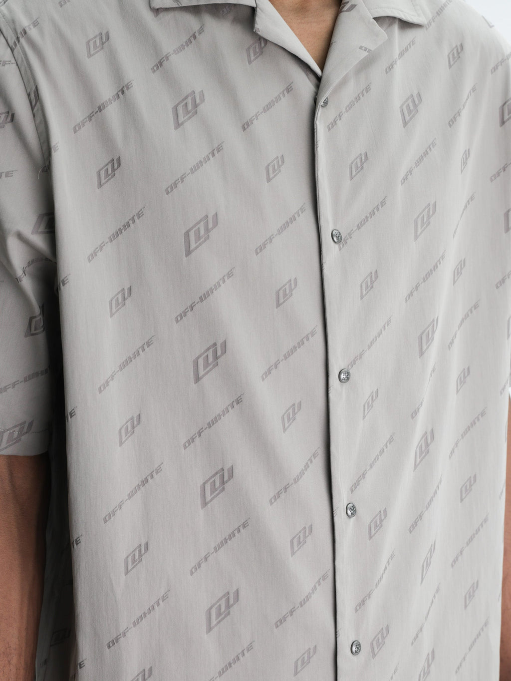 Off - White Shirt Jacquard Bowling Stone