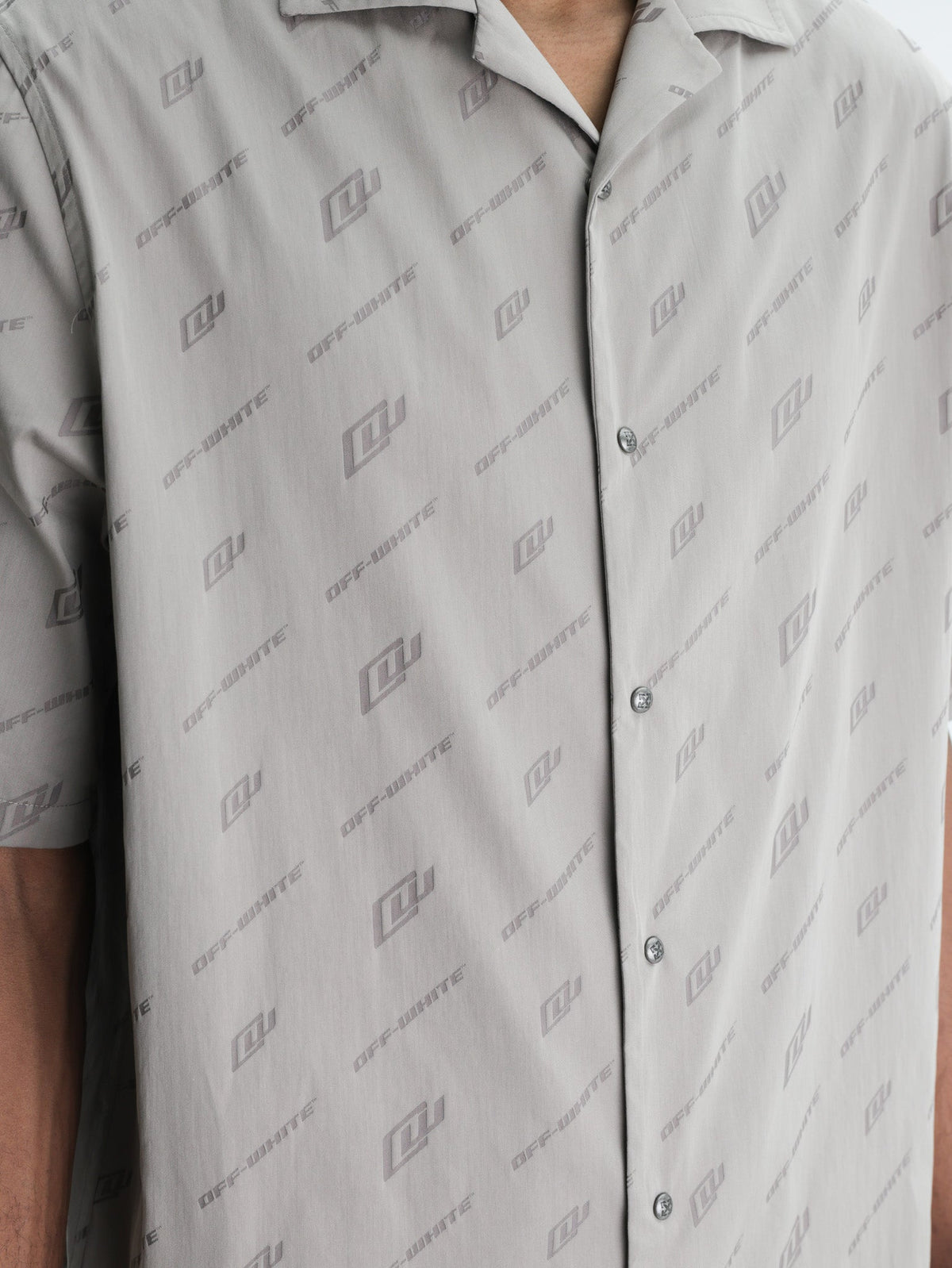 Off - White Shirt Jacquard Bowling Stone