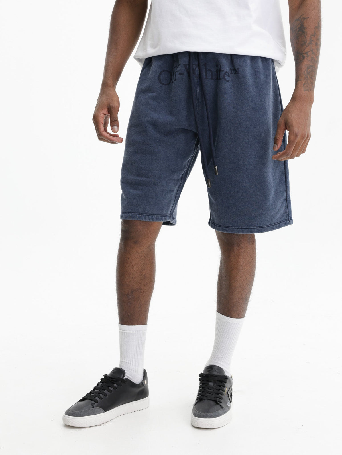 Off - White Shorts Bookish Mar Skate Midnight Blue