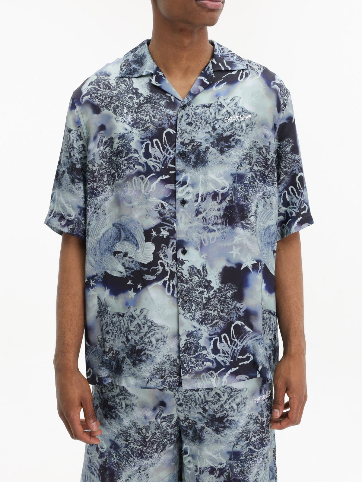 Off - White Shirt Printed Bowling Multi Colour