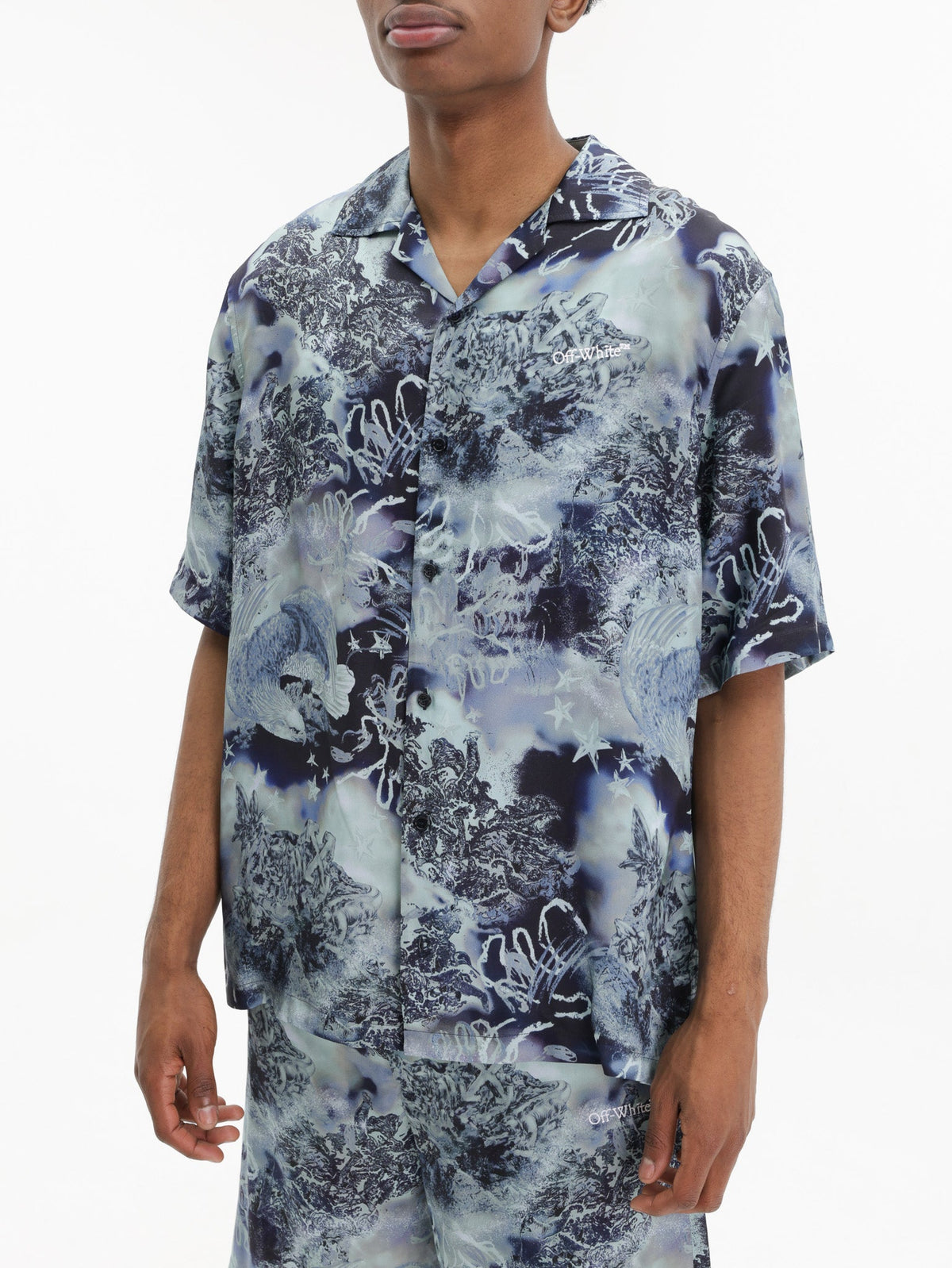 Off - White Shirt Printed Bowling Multi Colour