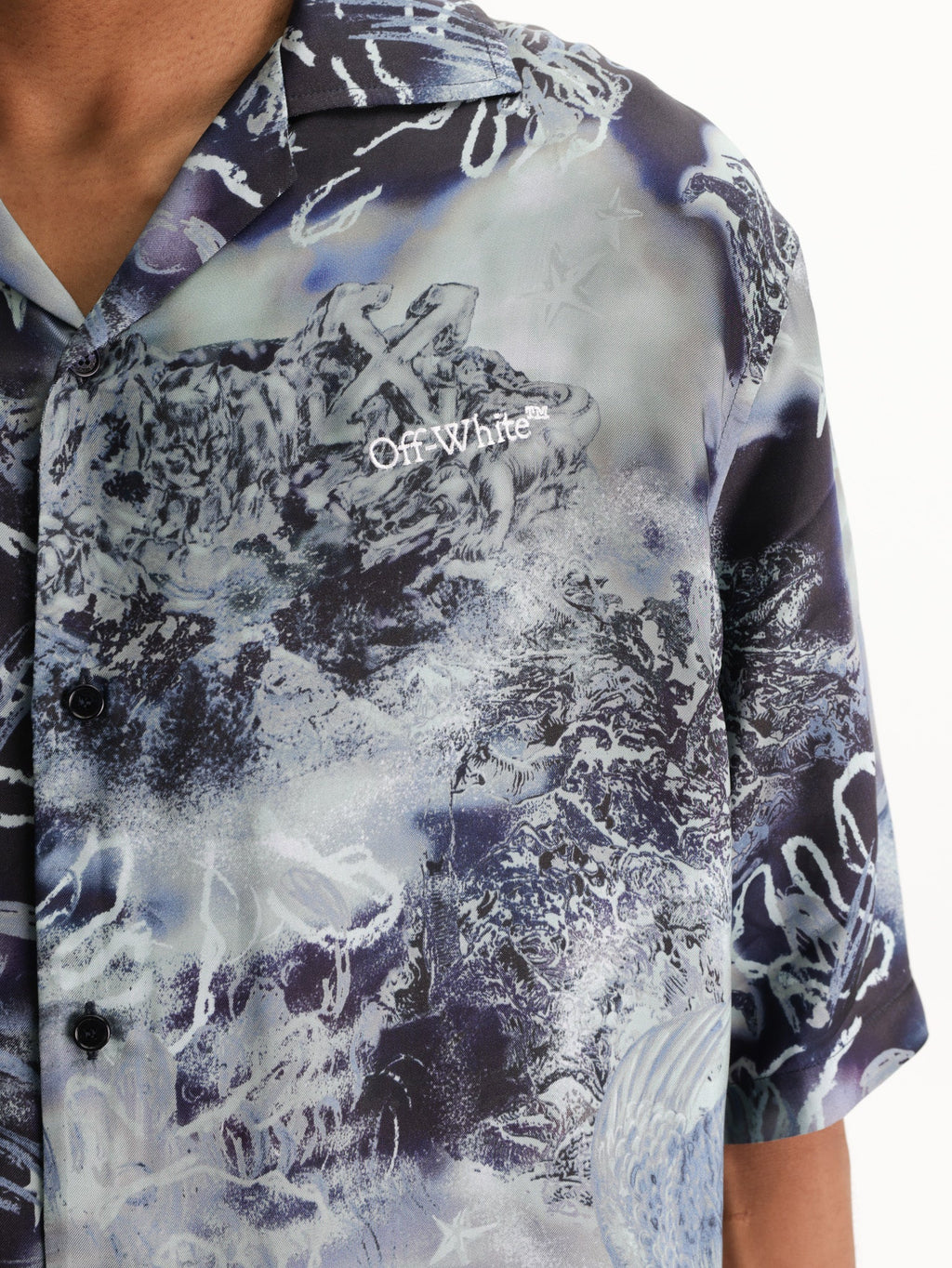 Off - White Shirt Printed Bowling Multi Colour