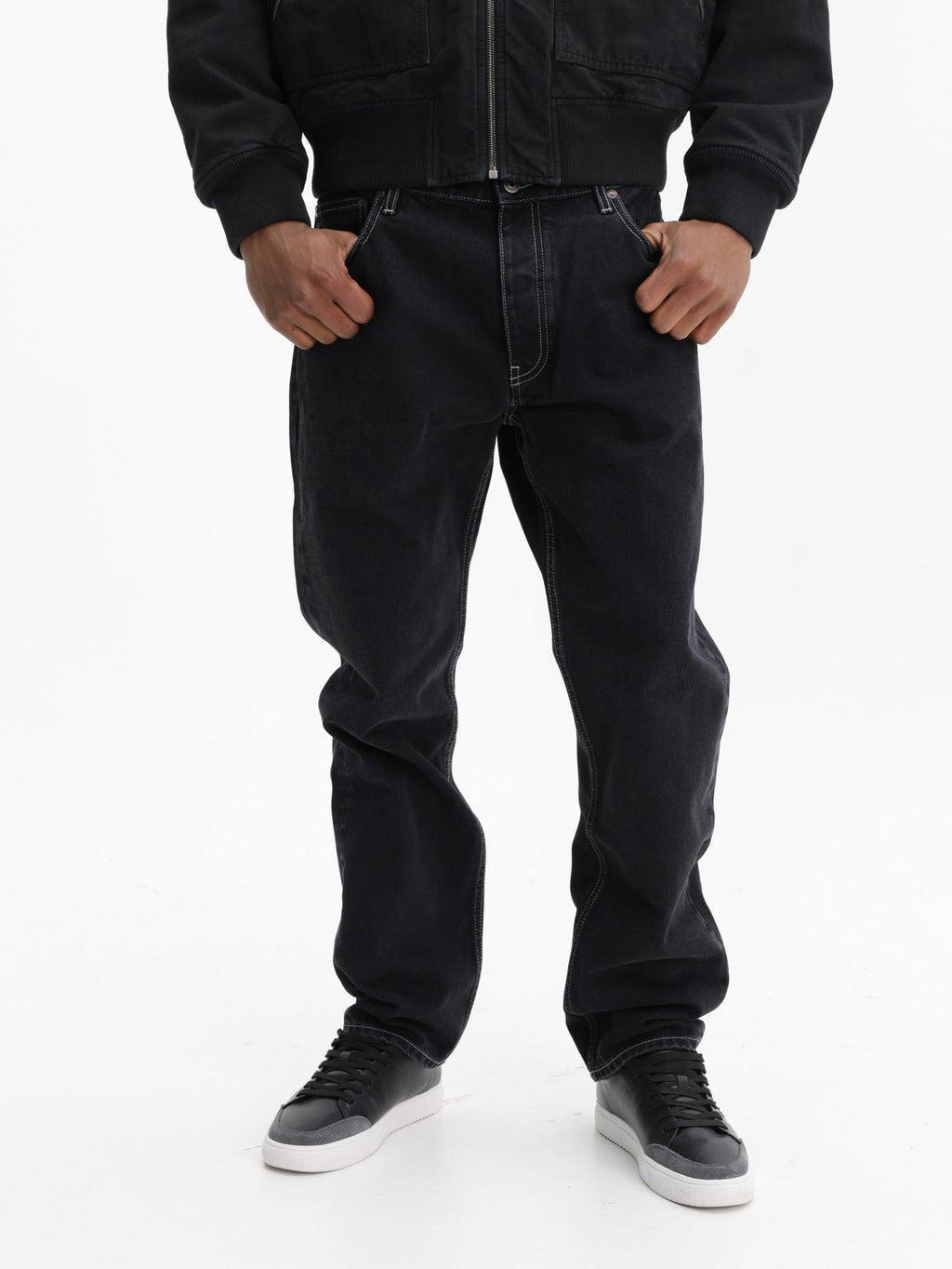 Off - White Jeans Half Arrow Darted Black