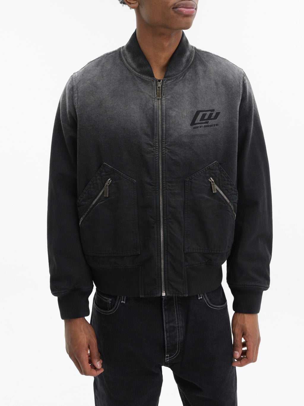 Off - White Jacket Degrade Cot Regular Black