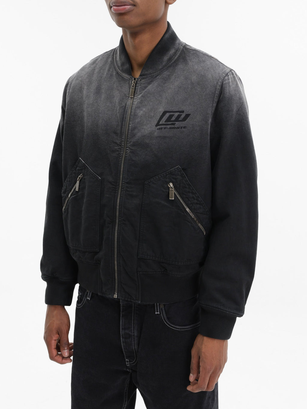 Off - White Jacket Degrade Cot Regular Black