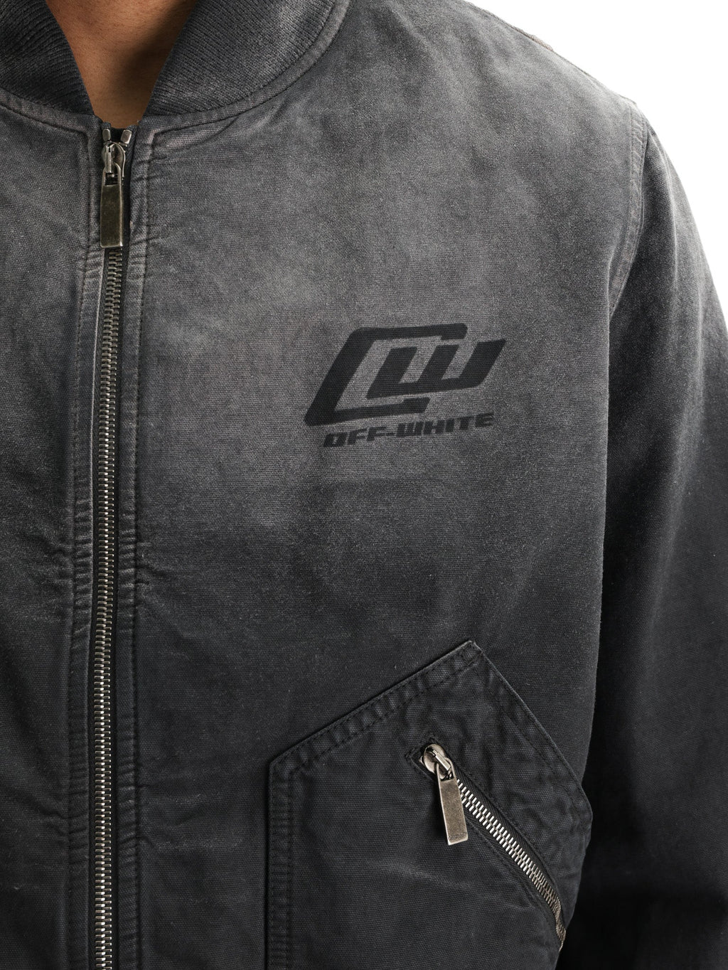 Off - White Jacket Degrade Cot Regular Black
