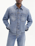 Off - White Jacket Half Arrow Denim Medium Wash
