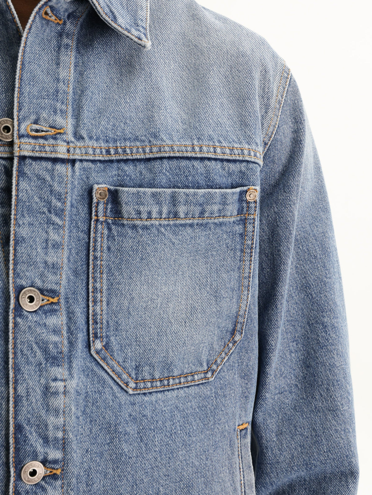 Off - White Jacket Half Arrow Denim Medium Wash