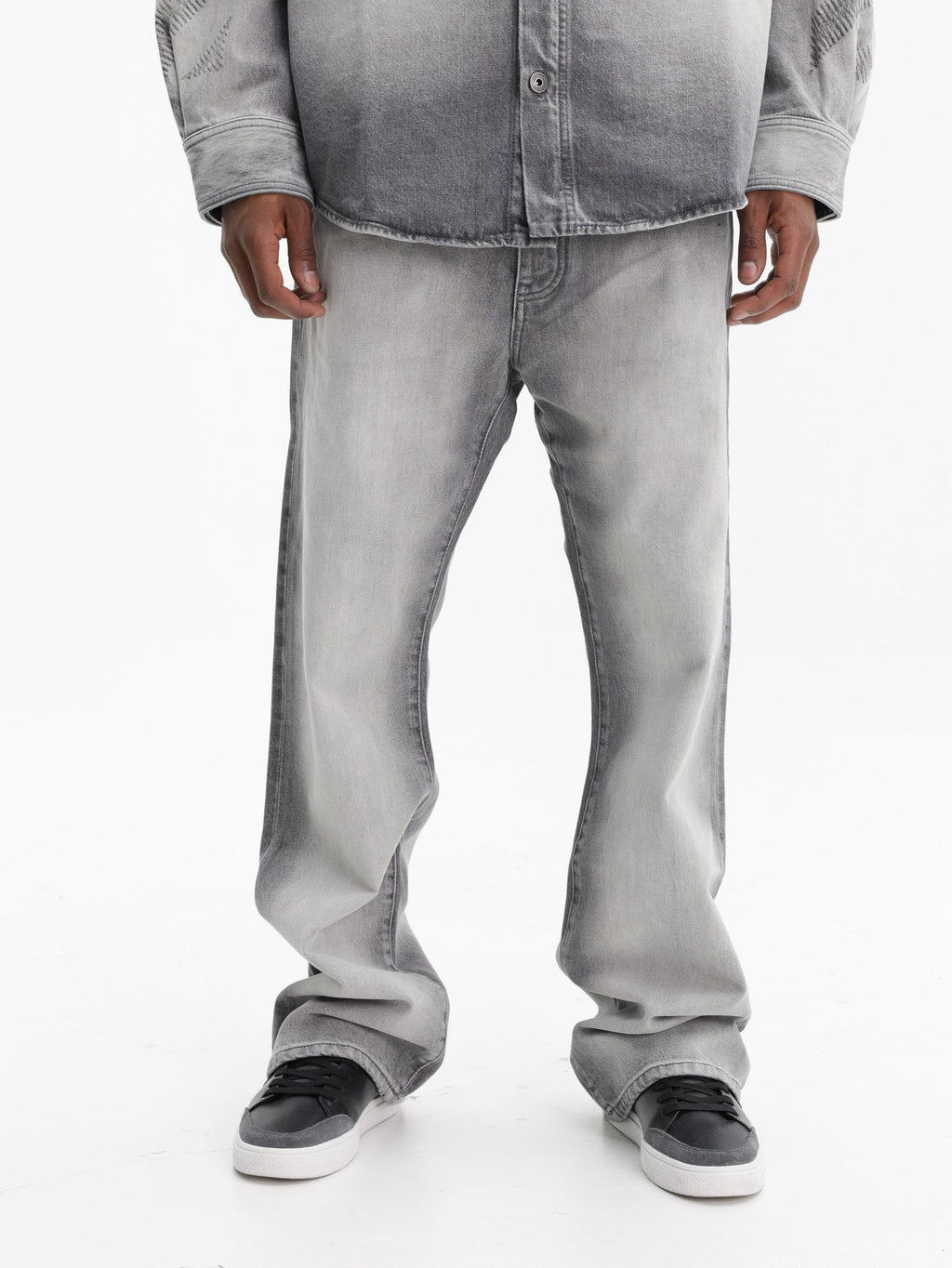 Off - White Jeans Diag Slim Relaxed Grey