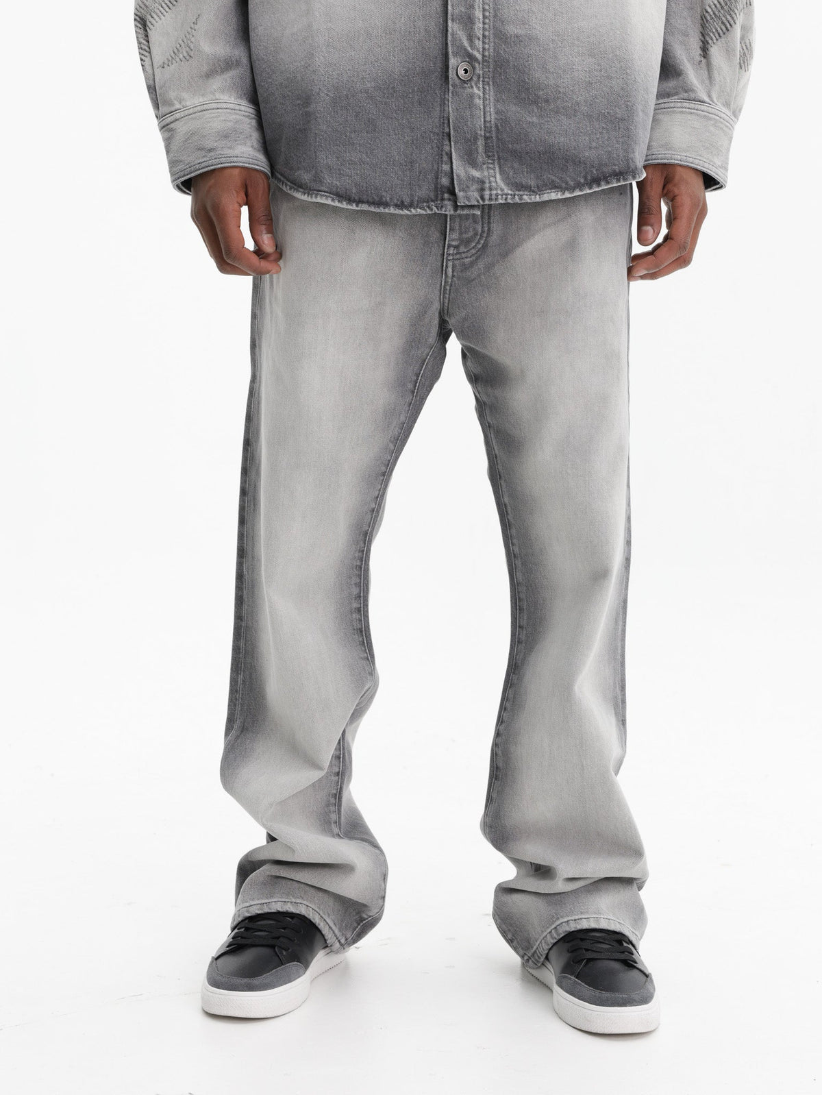 Off - White Jeans Diag Slim Relaxed Grey