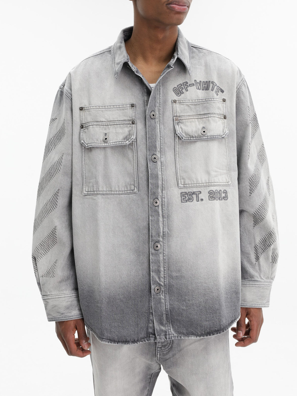 Off - White Shirt Diag Military Over Grey