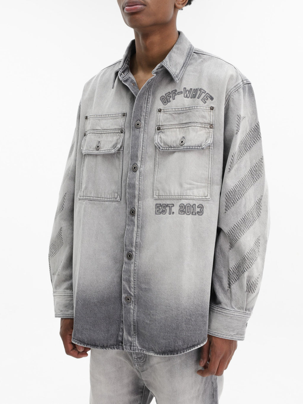 Off - White Shirt Diag Military Over Grey