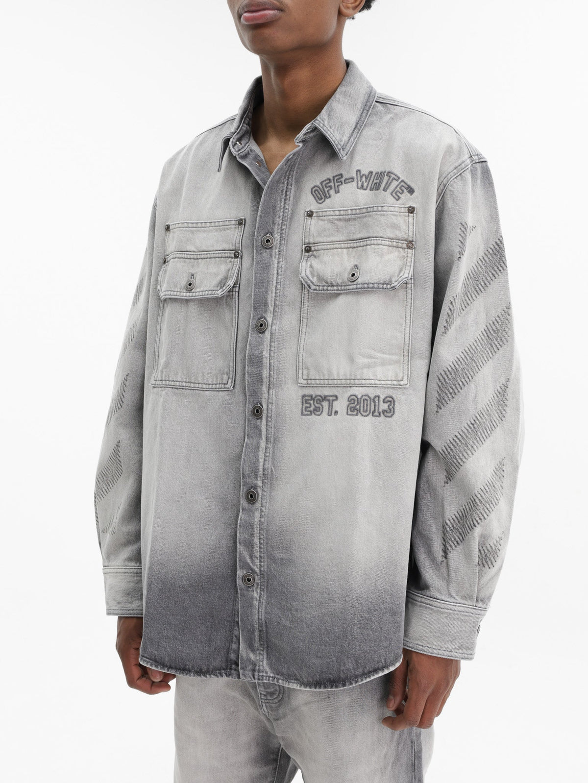 Off - White Shirt Diag Military Over Grey