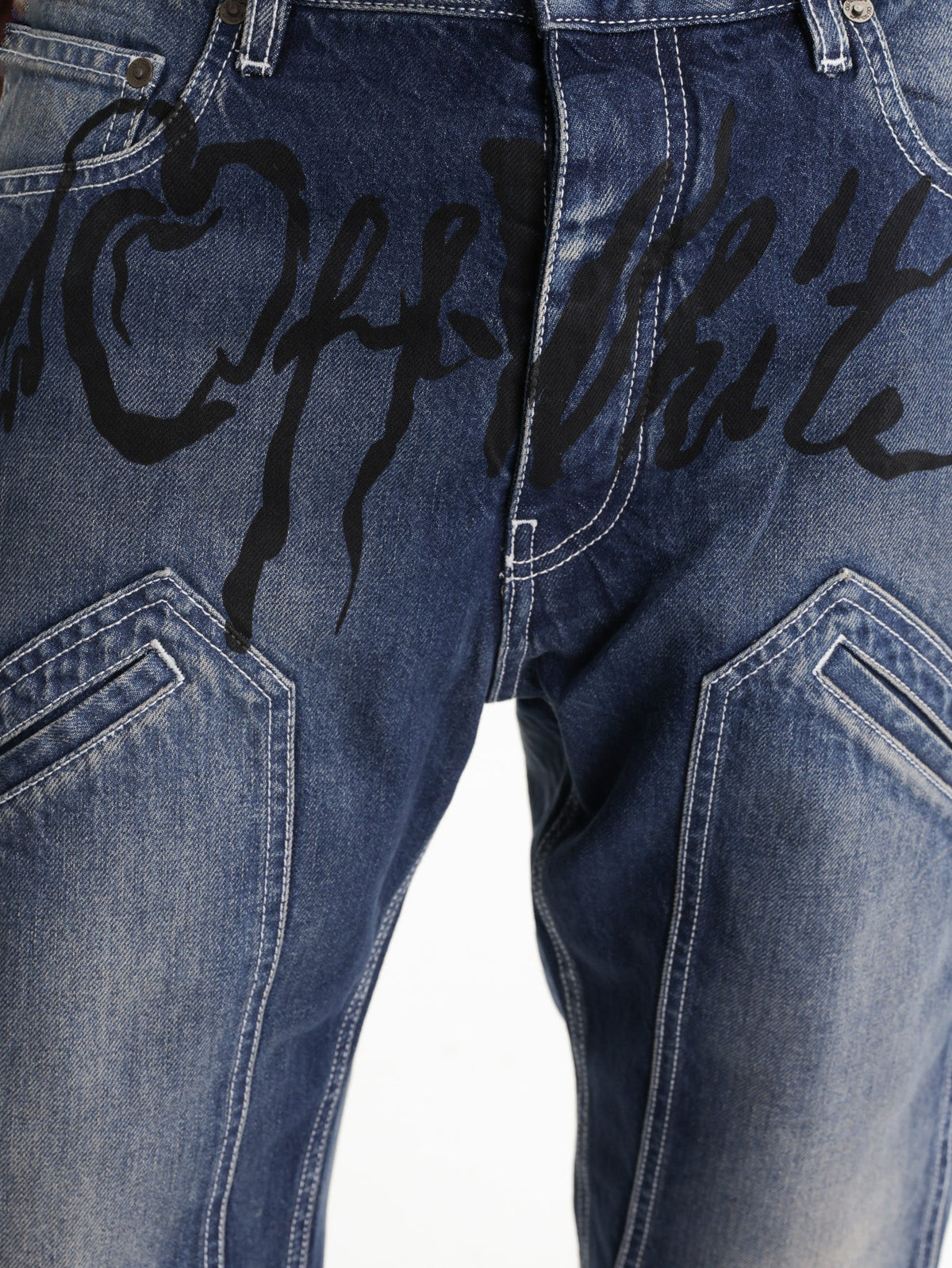 Off - White Jeans Off Straight Dark Wash