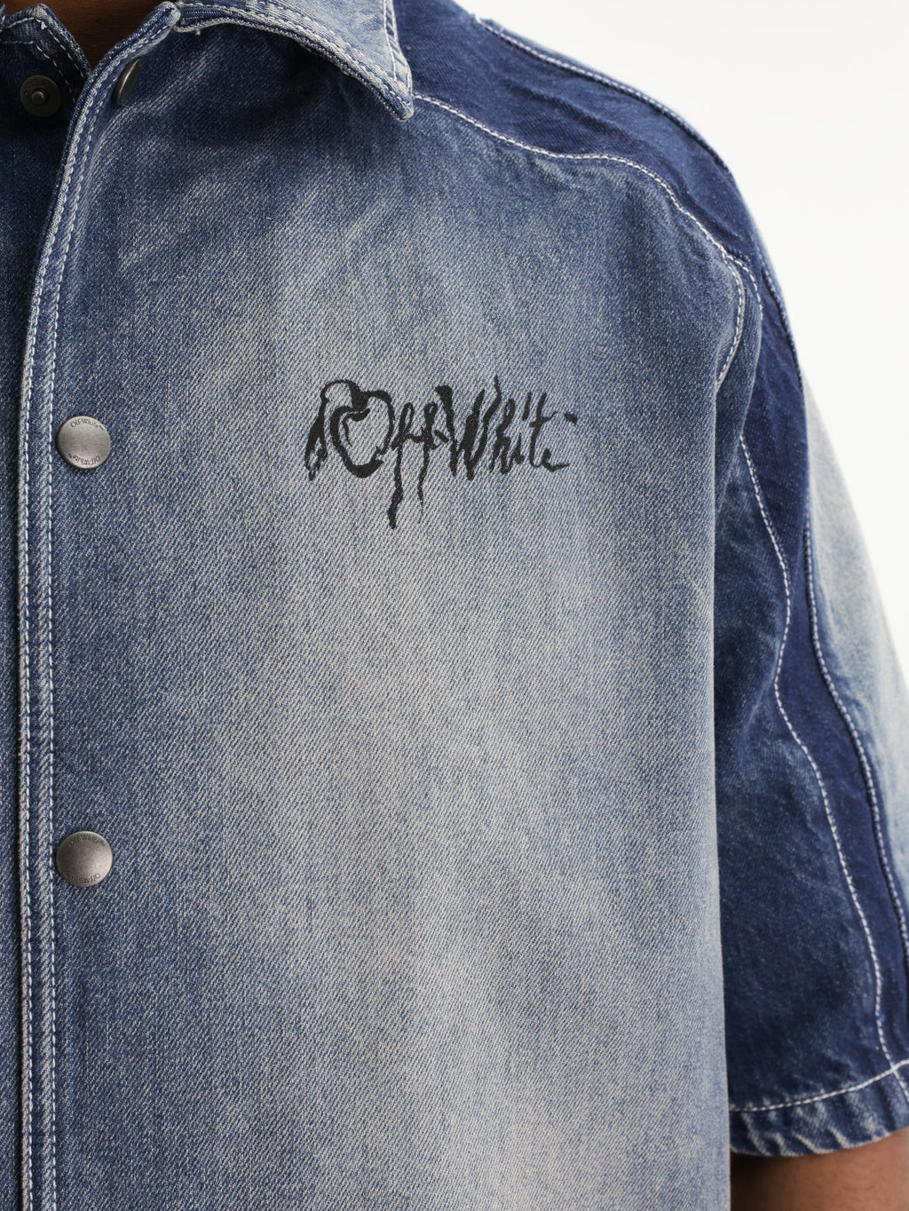 Off - White Shirt Cherry Bowling Dark Wash