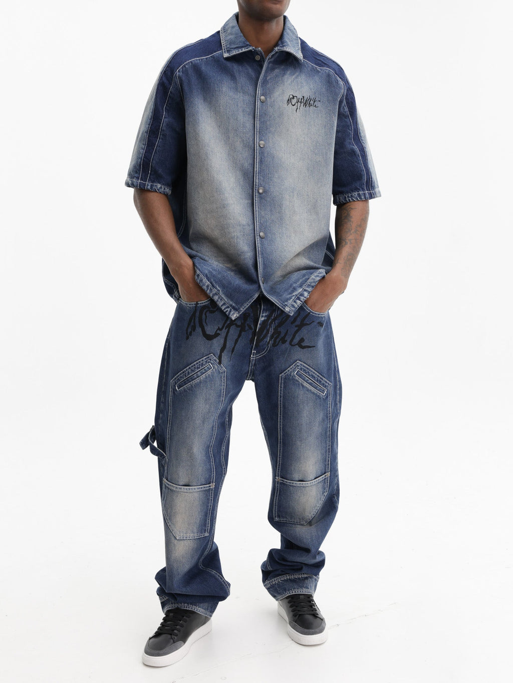 Off - White Jeans Off Straight Dark Wash