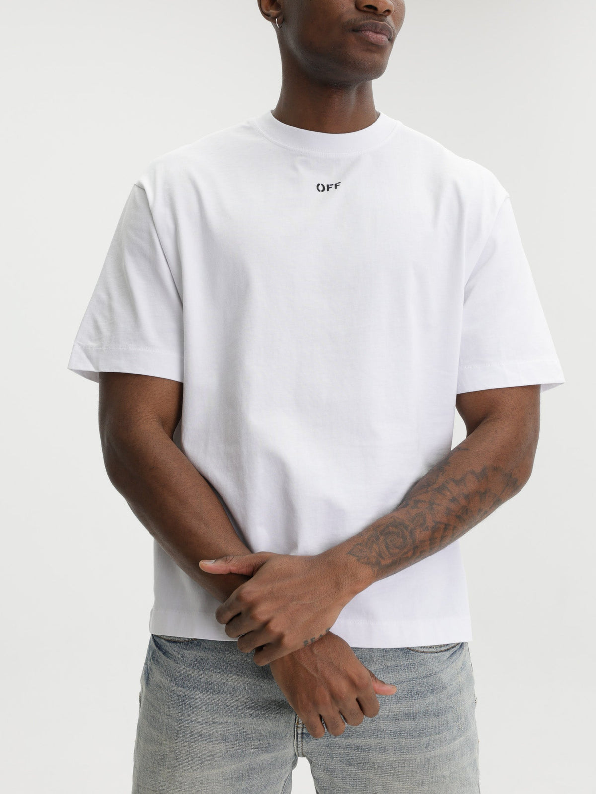 Off - White T-Shirt 3d Arrow Spray  White