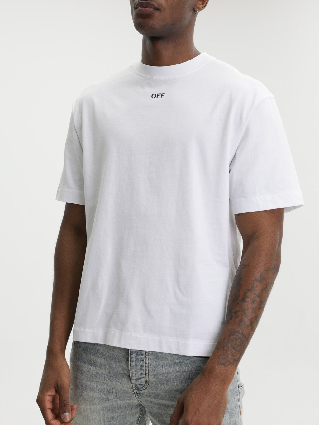 Off - White T-Shirt 3d Arrow Spray  White
