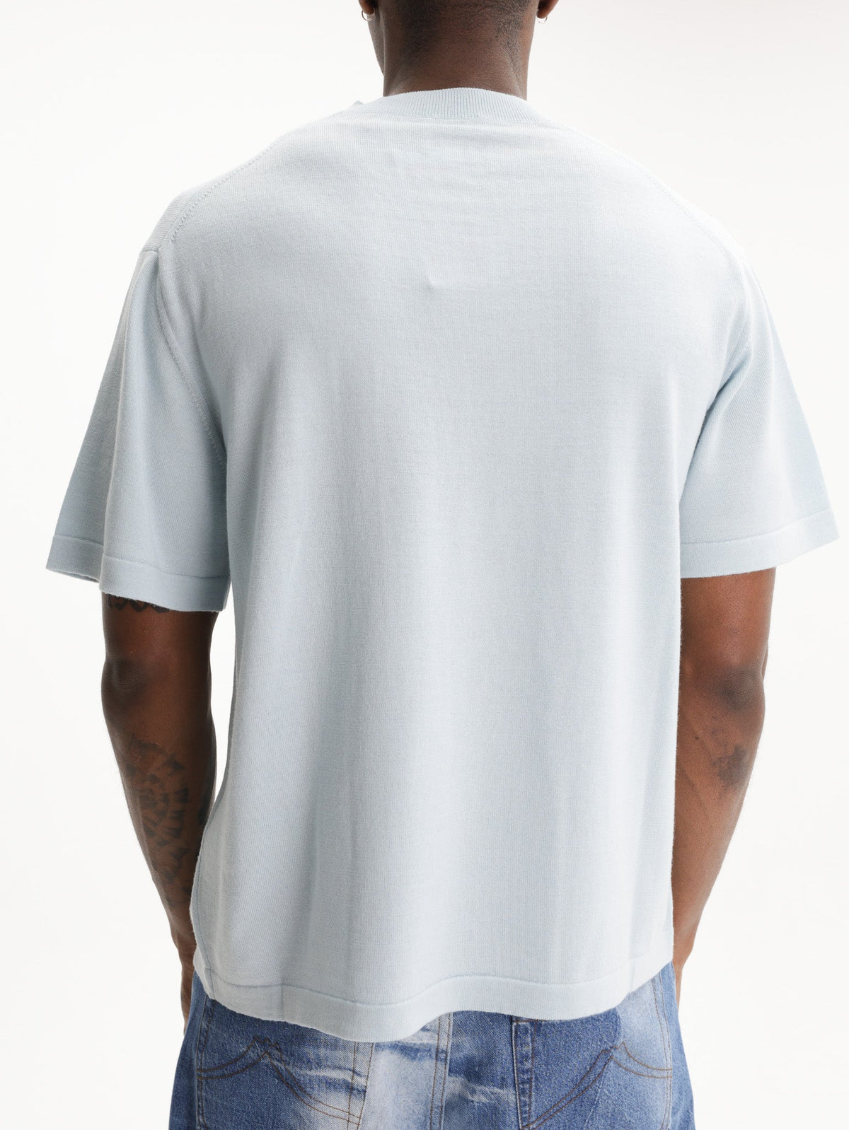 Kenzo T-Shirt Signature Embroidery Blue
