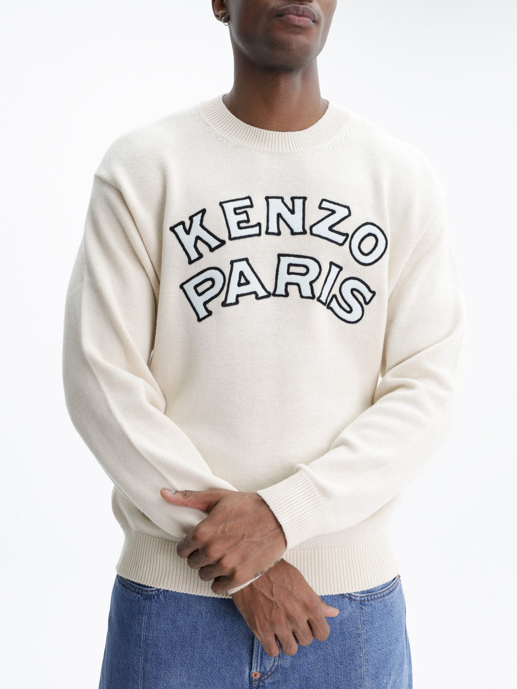 Kenzo Sweater Paris Eblem Off White