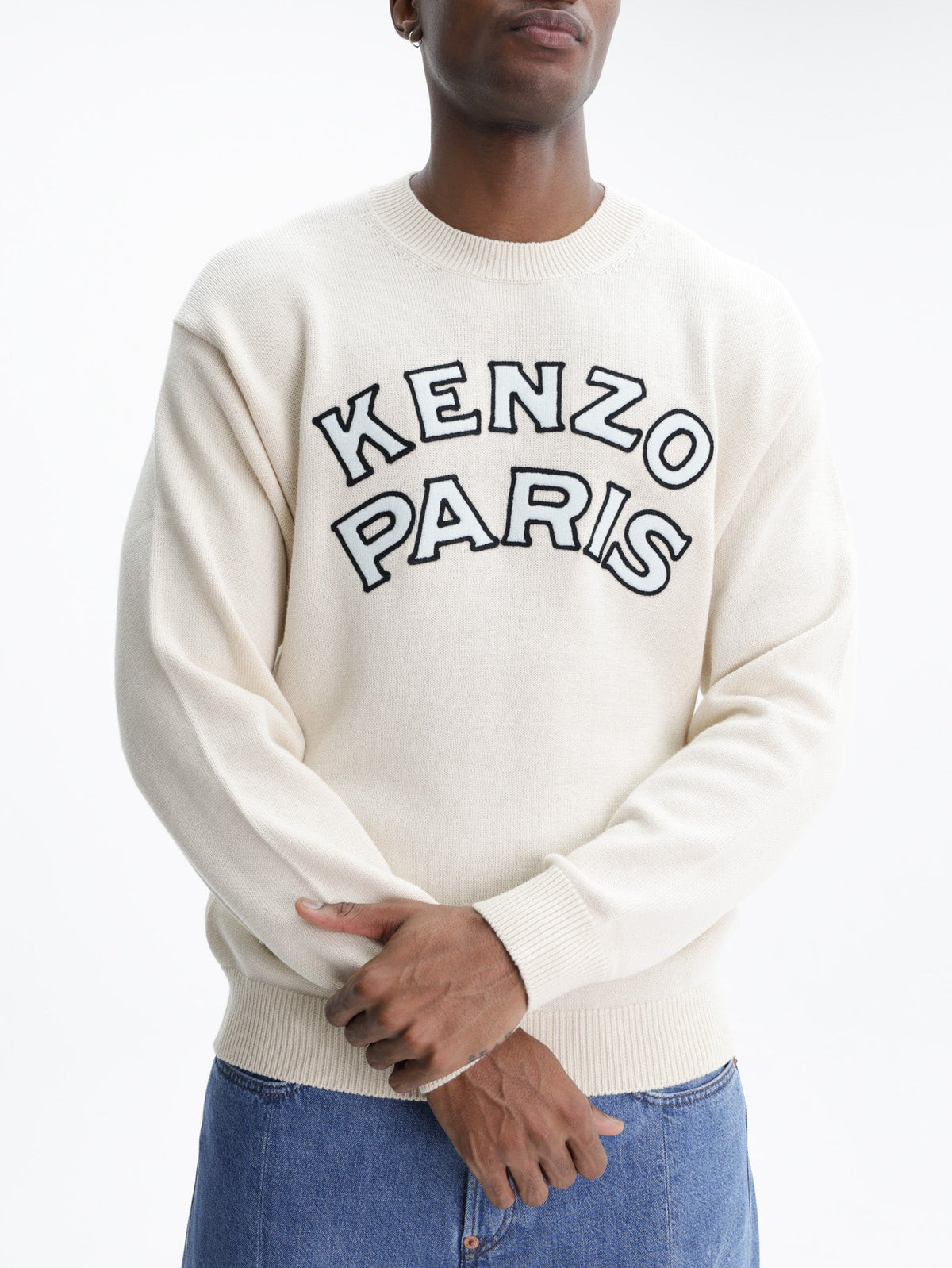 Kenzo Sweater Paris Eblem Off White