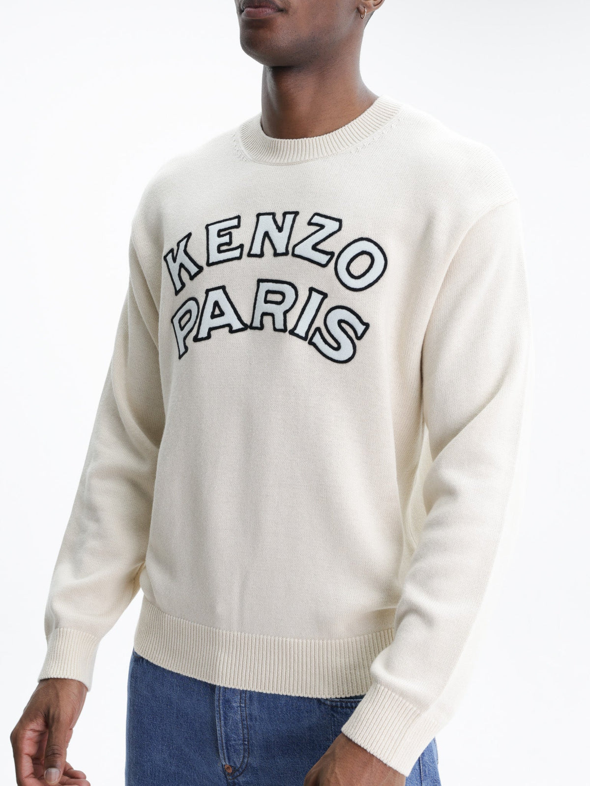 Kenzo Sweater Paris Eblem Off White