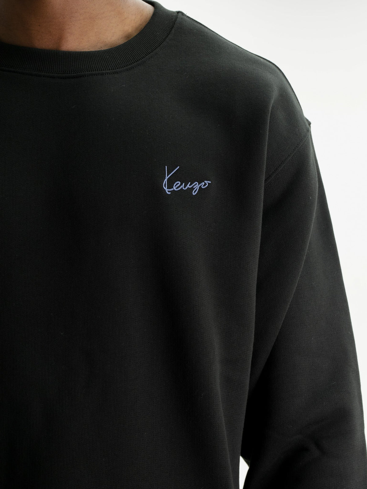 Kenzo Sweater Signature Embroidery Grey