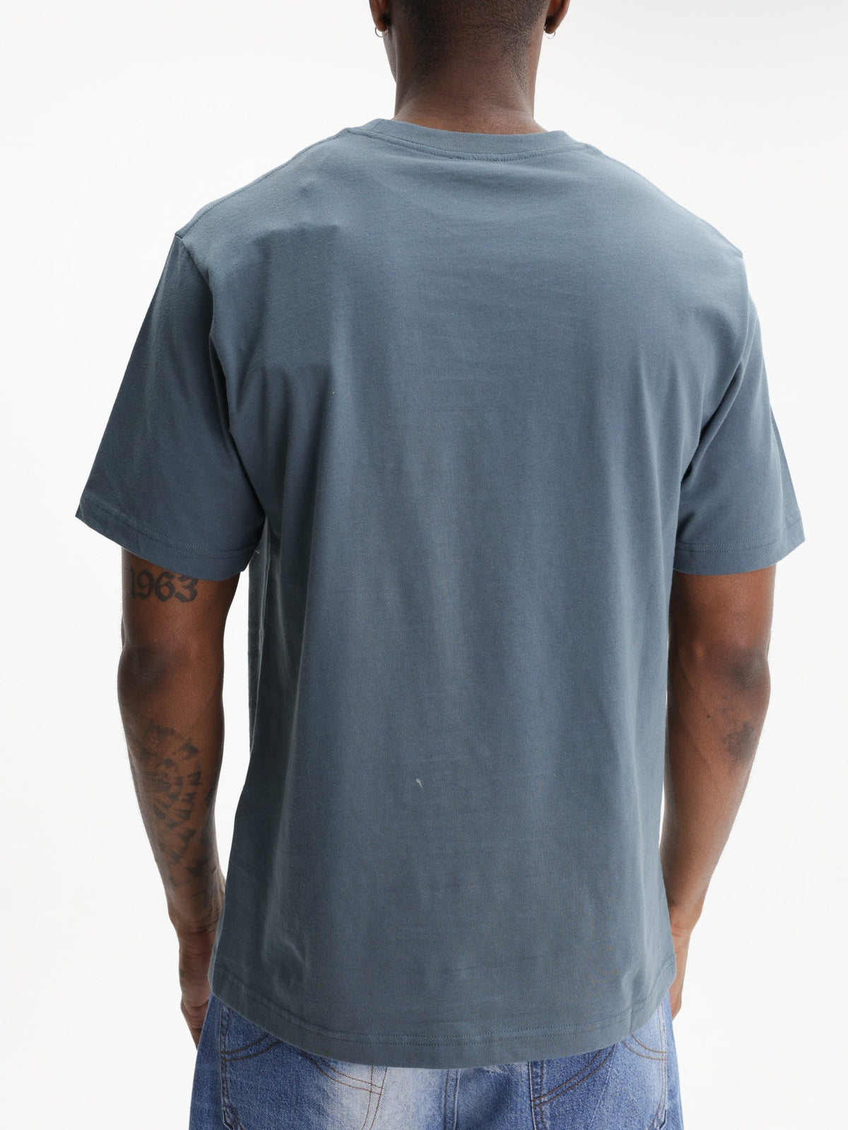 Kenzo T-Shirt Signature Embroidery Blue