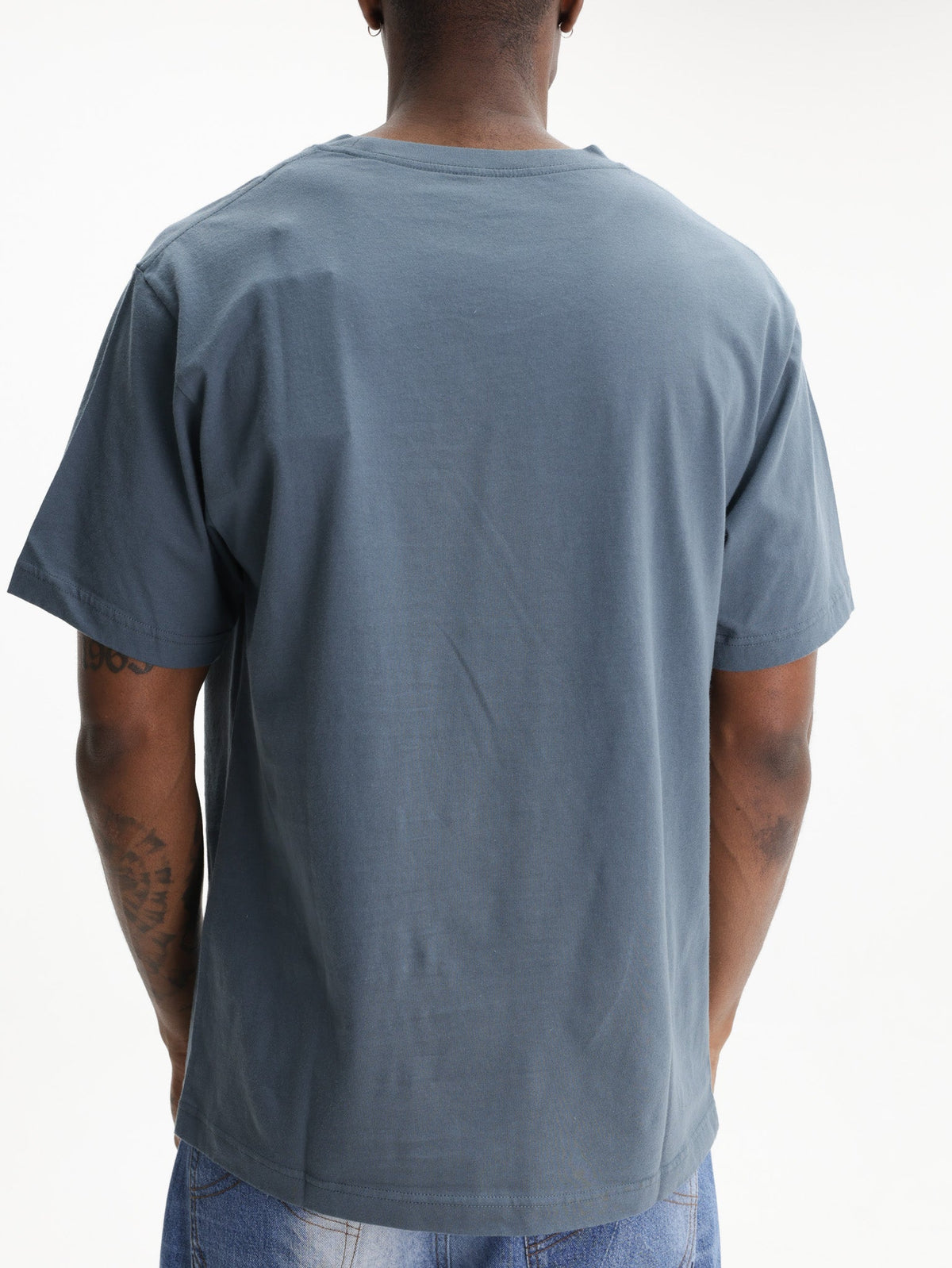 Kenzo T-Shirt Signature Embroidery Blue