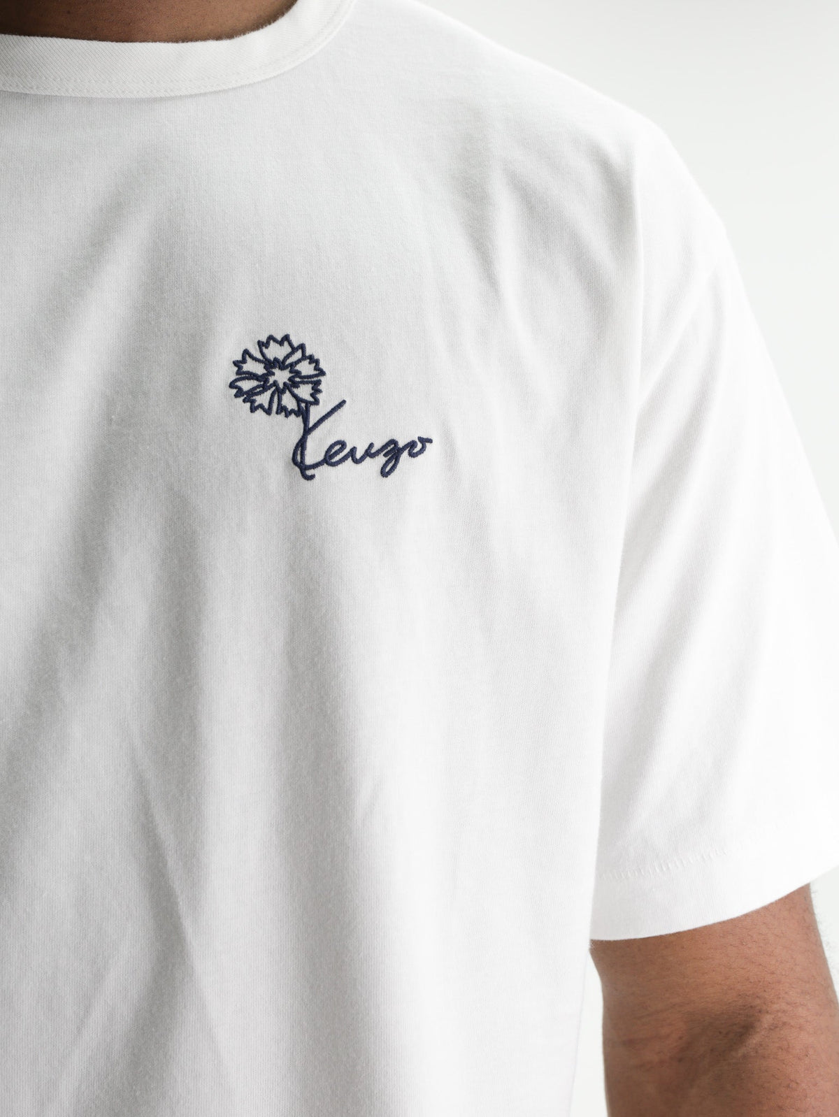 Kenzo T-Shirt Tulip Embroidery Off White