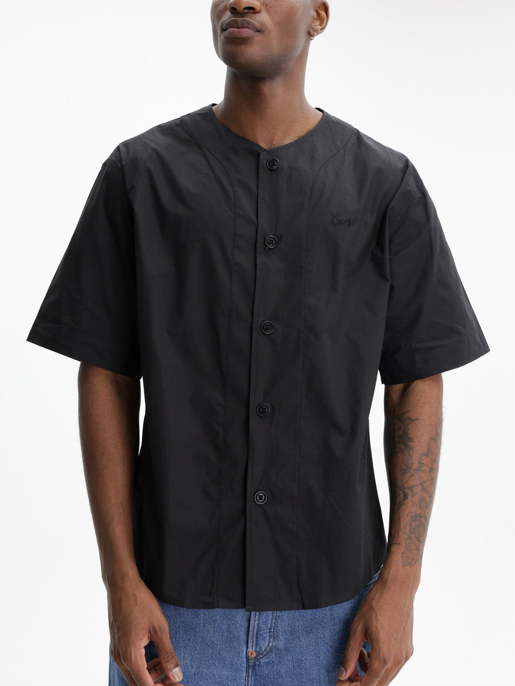 Kenzo Shirt Signature Baseball Black