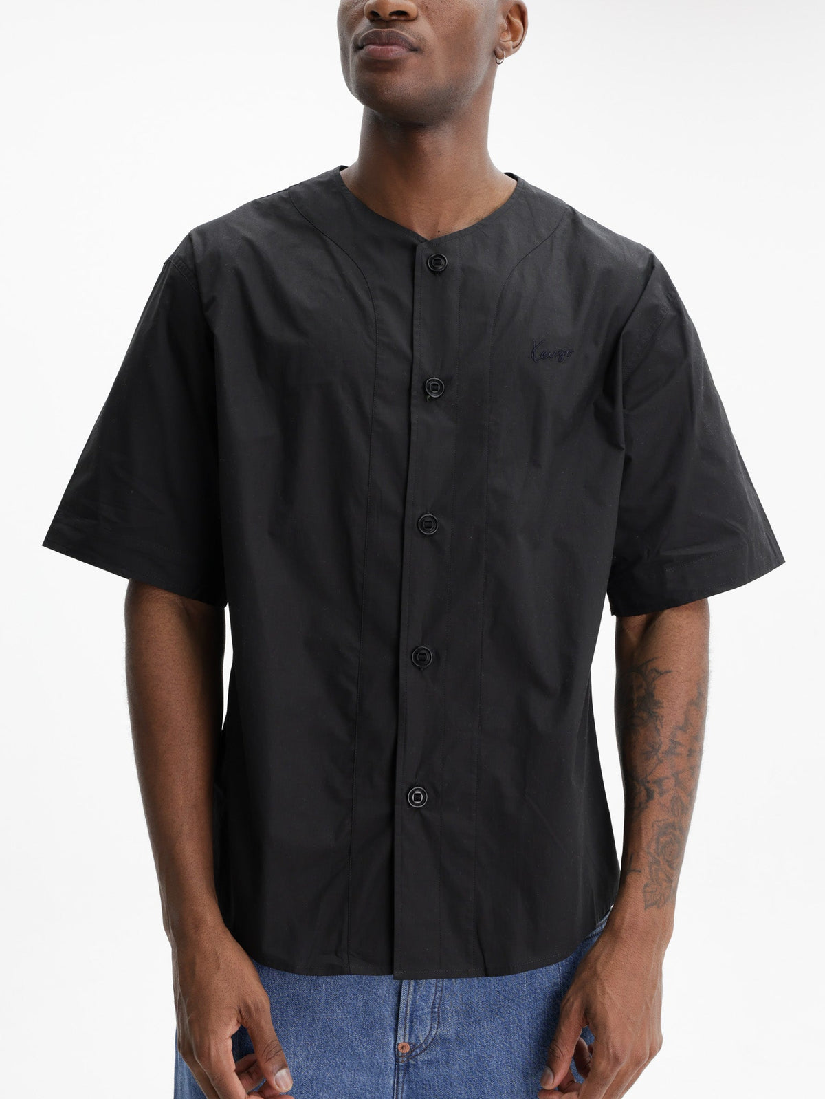 Kenzo Shirt Signature Baseball Black