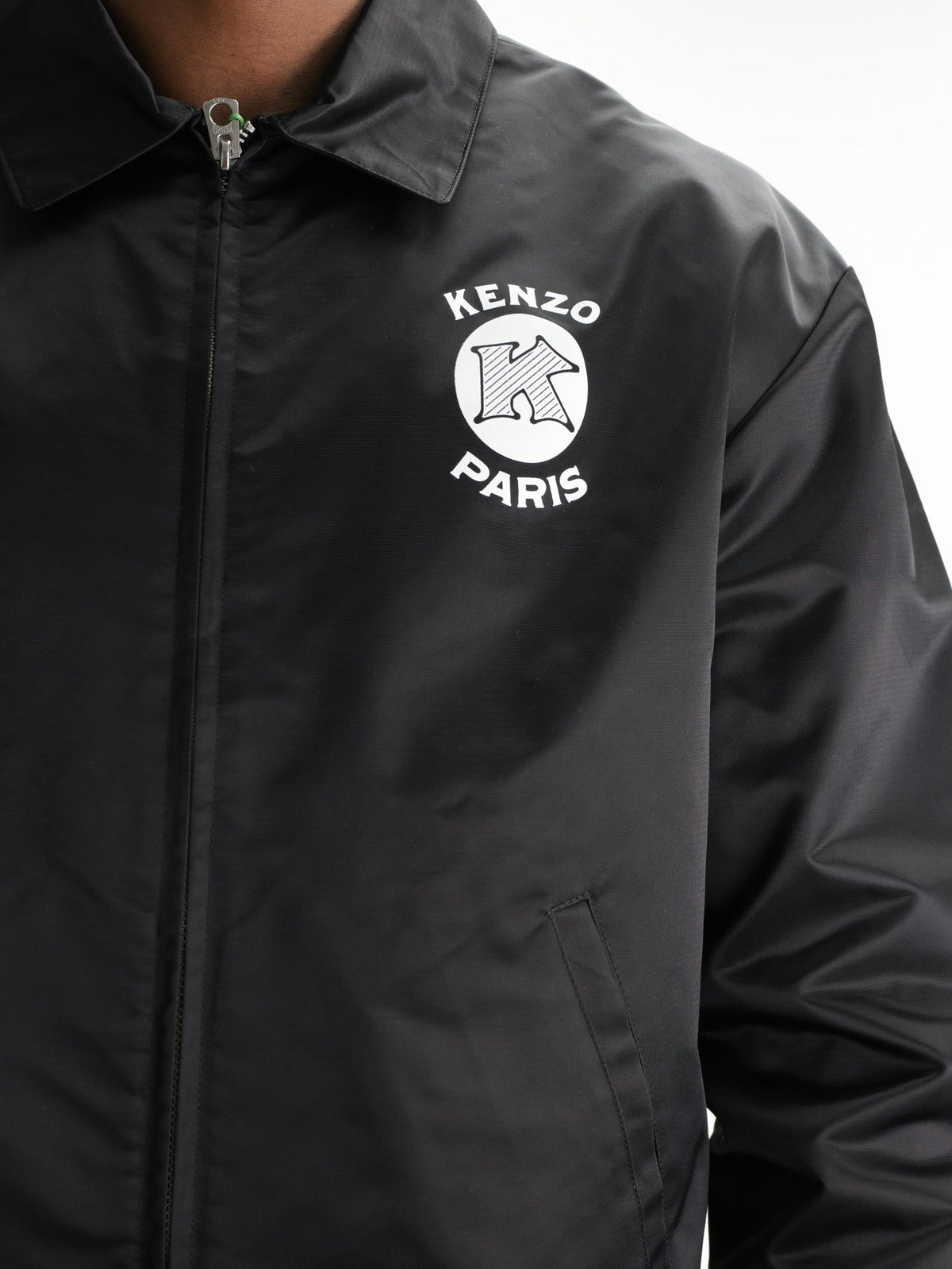 Kenzo Jacket White Paris Logo Black