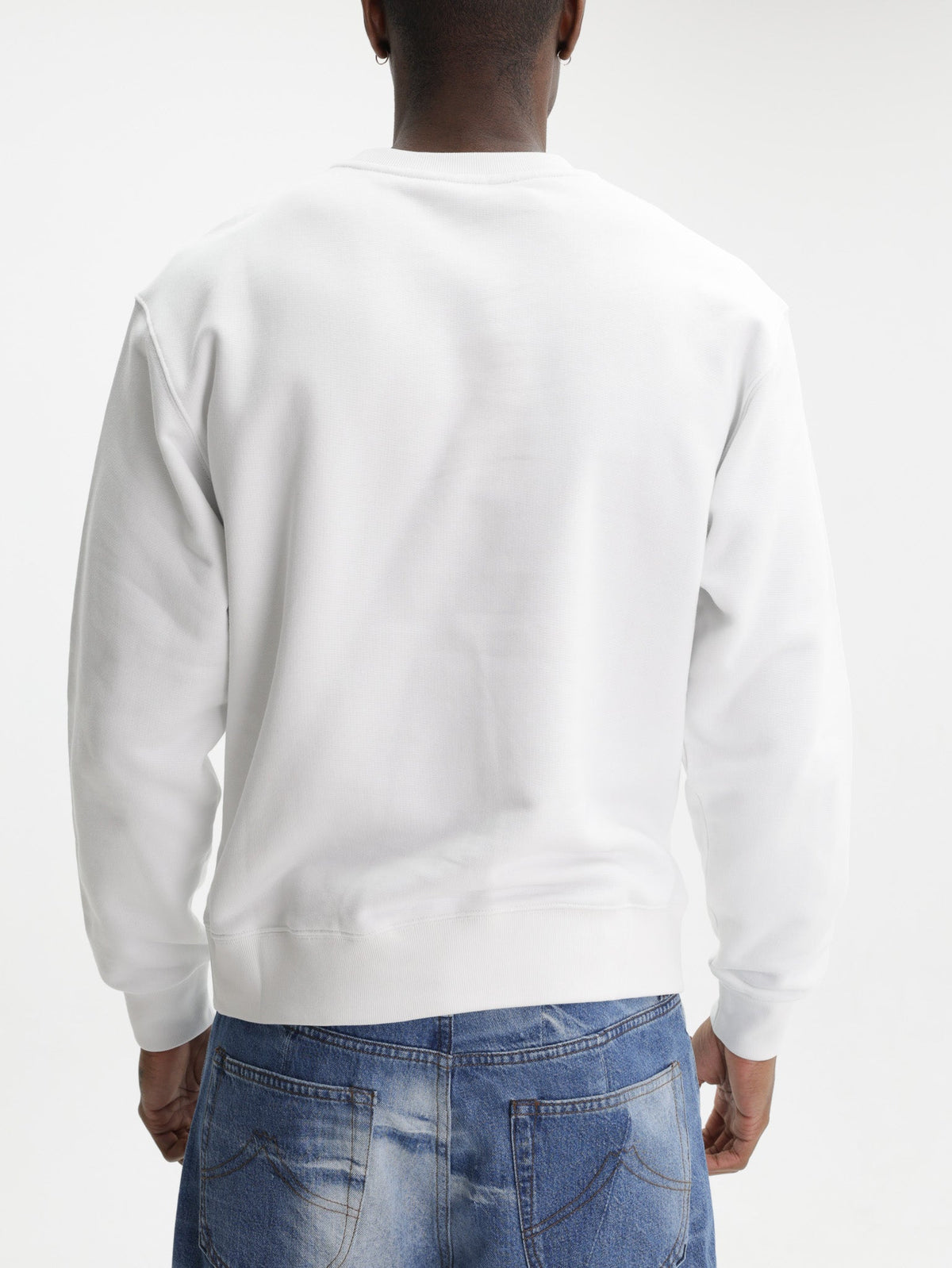 Kenzo Sweater Signature Embroidery Off White