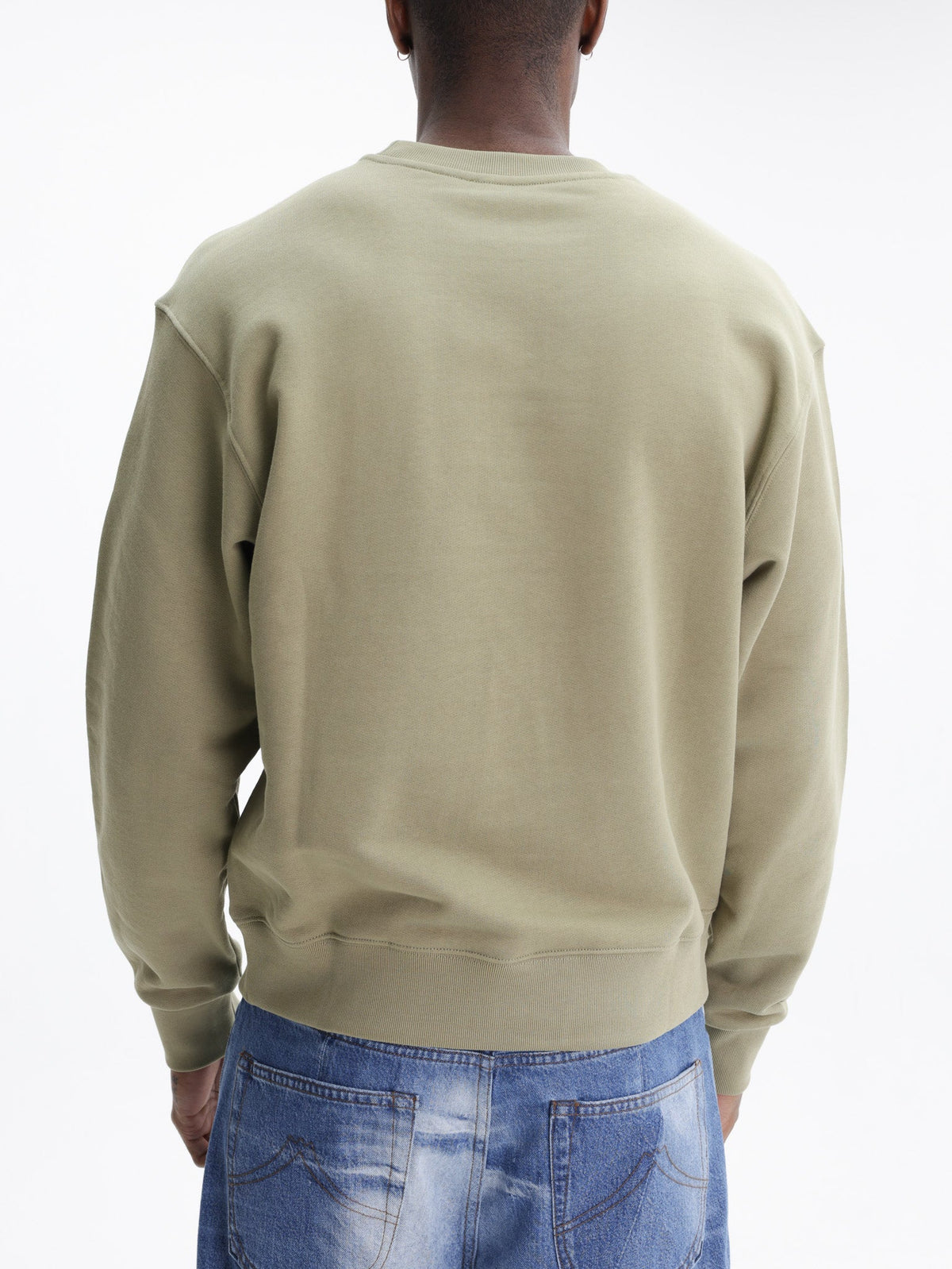 Kenzo Sweater Signature Embroidery Khaki