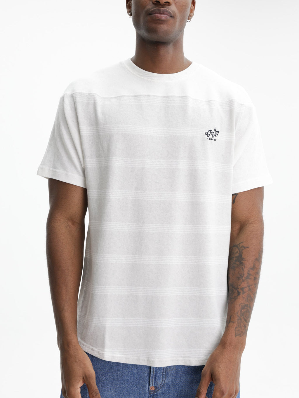 Kenzo T-Shirt Sounds Embroidered  Off White