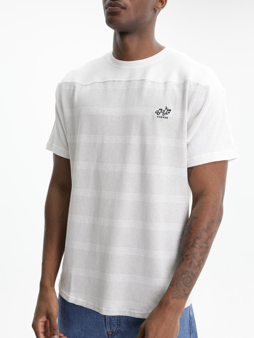 Kenzo T-Shirt Sounds Embroidered  Off White